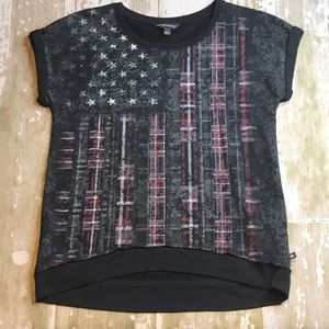 Rock & Republic American Flag Grunge Shirt Medium